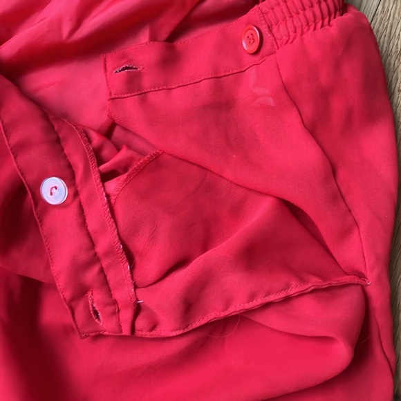 Vintage vibrant red lined skirt aprox size 1X - Picture 5 of 5